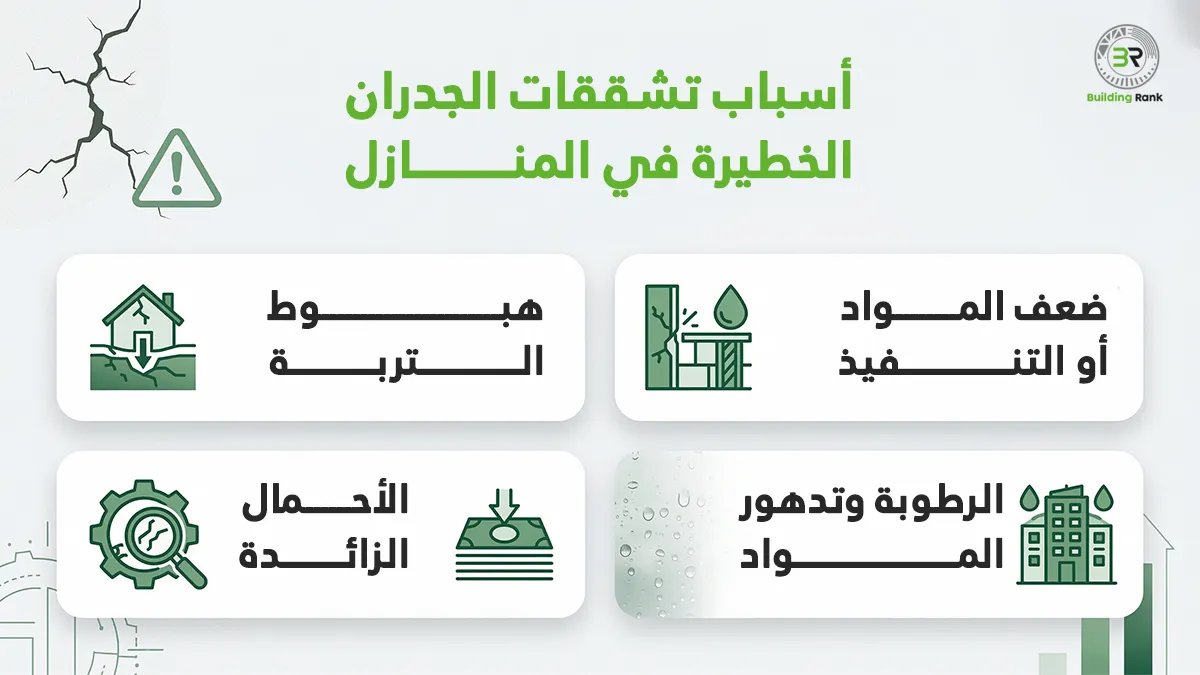 علاج تشققات الجدران الخطيرة