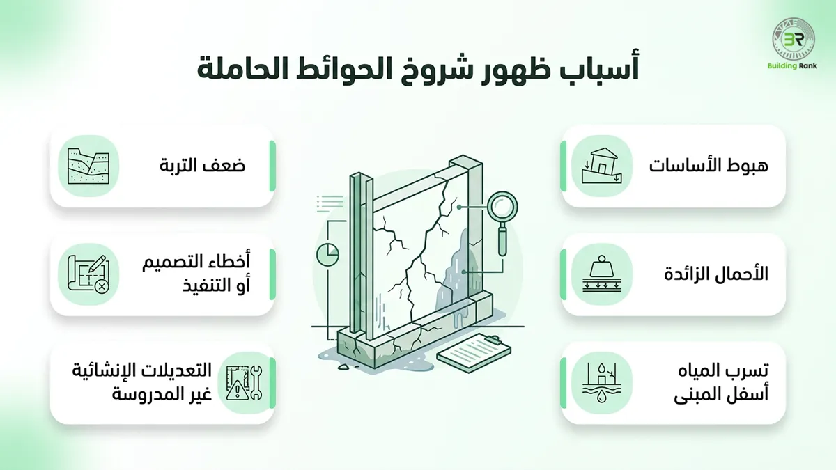 علاج شروخ الحوائط الحاملة