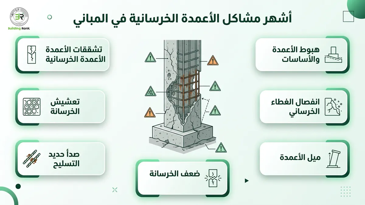 مشاكل الأعمدة الخرسانية