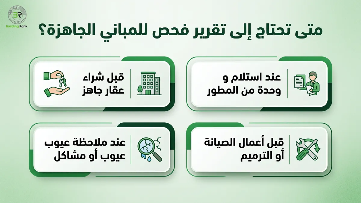 تقرير فحص المباني الجاهزة